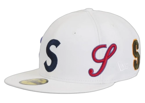 Supreme Multi S Logo New Era 59Fifty Fitted Hat White