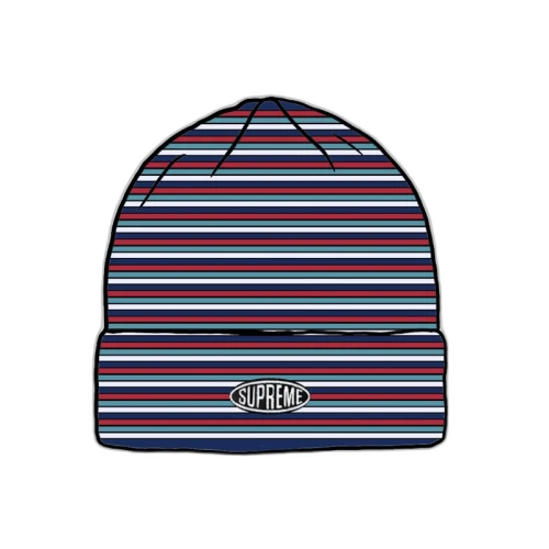 Supreme Multi Stripe Beanie (FW20) White