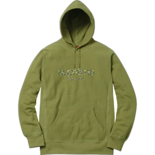 Supreme Multicolor Classic Logo Hoodie Moss