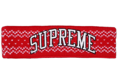 Supreme New Era Arc Logo Headband (FW17) Red