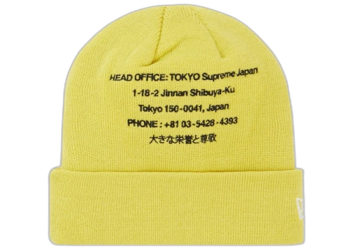 Supreme New Era HQ Beanie Lime