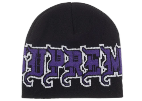 Supreme New Era Outline Beanie Black