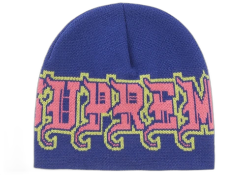Supreme New Era Outline Beanie Navy