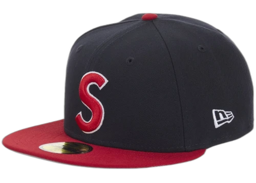 Supreme New Era Reaper S Logo 59Fifty Fitted Hat Navy
