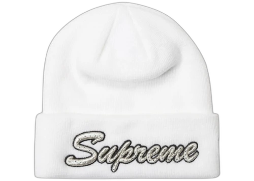 Supreme New Era Script Beanie (FW18) white