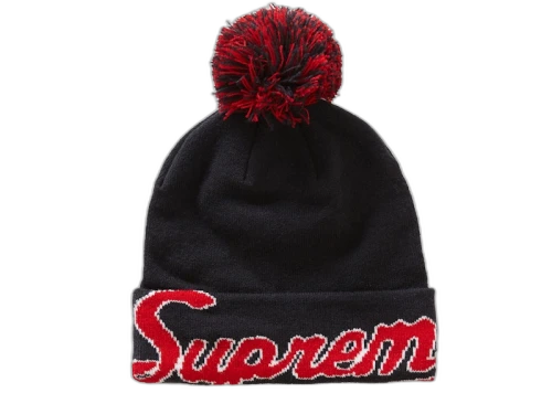Supreme New Era Script Cuff Beanie Navy