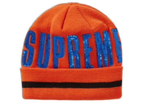 Supreme New Era Sequin Beanie Orange
