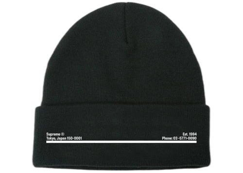 Supreme New Era Shop Beanie Black Japan