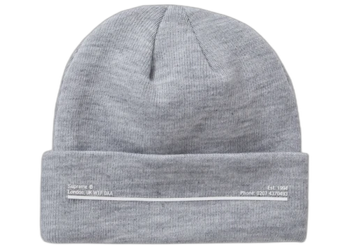 Supreme New Era Shop Beanie Heather Grey London