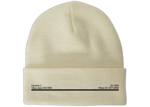 Supreme New Era Shop Beanie Natural Japan