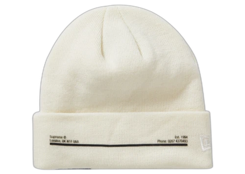 Supreme New Era Shop Beanie Natural London