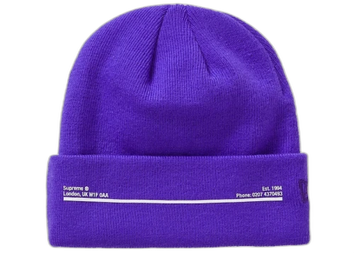 Supreme New Era Shop Beanie Purple London