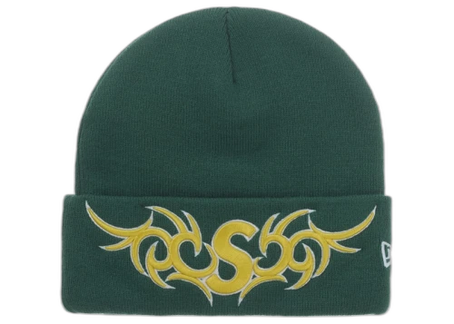 Supreme New Era Tribal S Logo Beanie Green