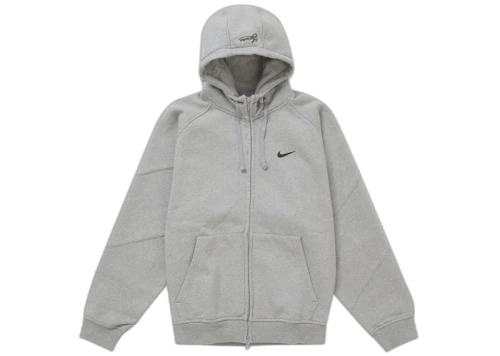 Supreme Nike Zip Up Hooded Sweatshirt Heather Grey