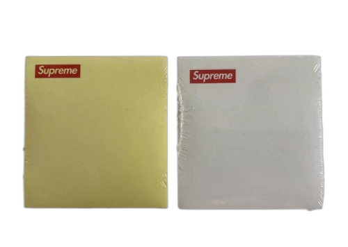 Supreme Notepad White & Yellow 2x Lot FW14 Season Gift White/Yellow