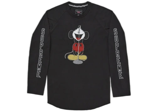 Supreme Number (N)ine Mickey Raglan L/S Top Black