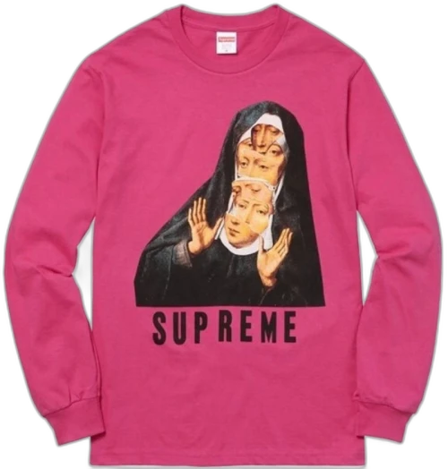 Supreme Nun LS Tee Dark Pink