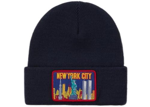 Supreme NY Patch Beanie Navy