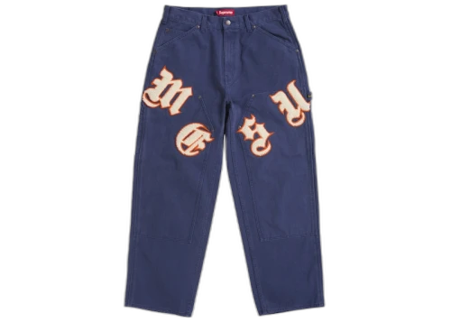 Supreme Old English Canvas Double Knee Painter Pant Navy