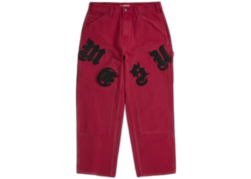 Supreme Old English Canvas Double Knee Painter Pant Red