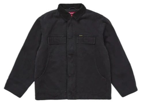 Supreme Old English Canvas Work Jacket Black
