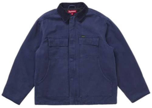Supreme Old English Canvas Work Jacket Navy