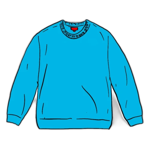 Supreme Old English Collar Logo L/S Top Cyan