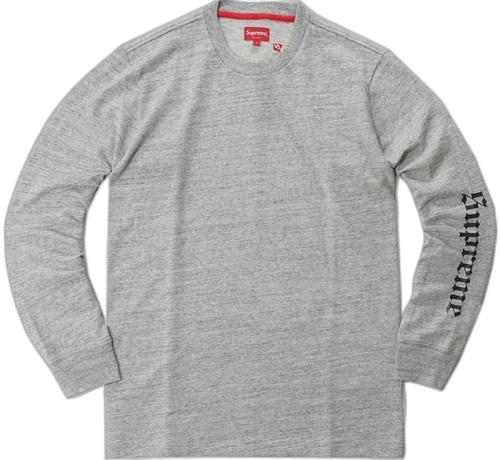 Supreme Old English LS Top Grey