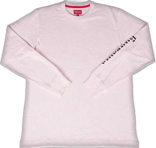 Supreme Old English LS Top Heather Pink