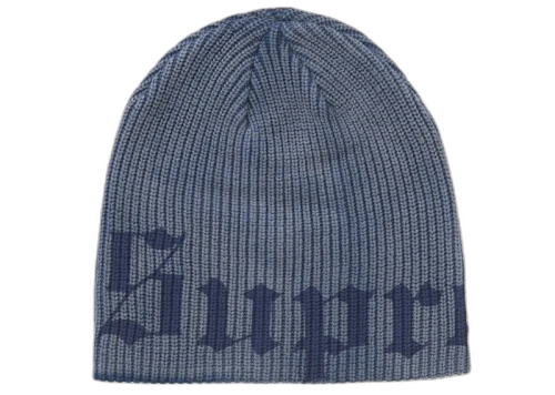 Supreme Old English Printed Beanie Blue