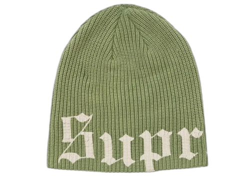 Supreme Old English Printed Beanie Green