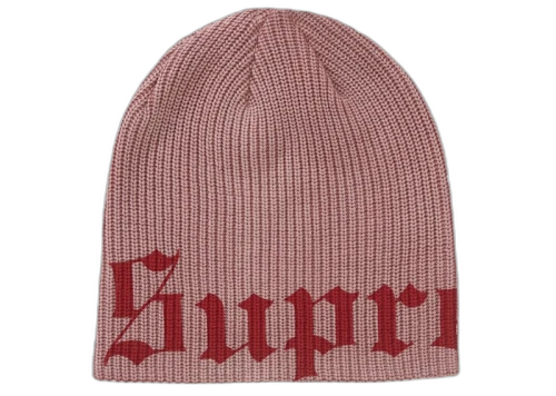 Supreme Old English Printed Beanie Red