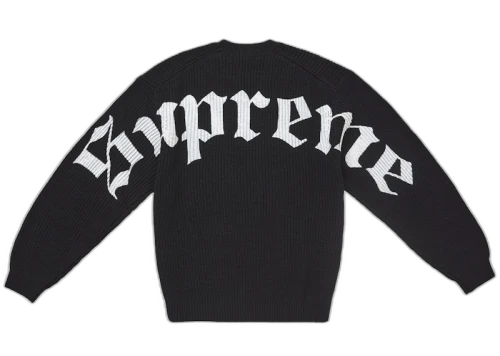 Supreme Old English Printed Sweater Black