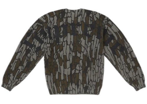 Supreme Old English Printed Sweater Mossy Oak Trebark Camo