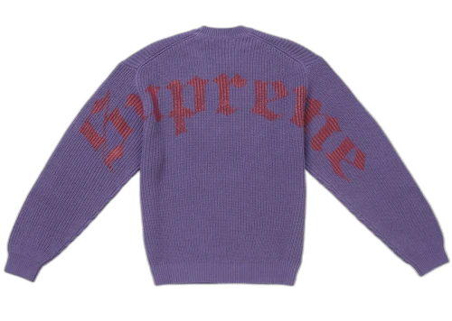 Supreme Old English Printed Sweater Purple