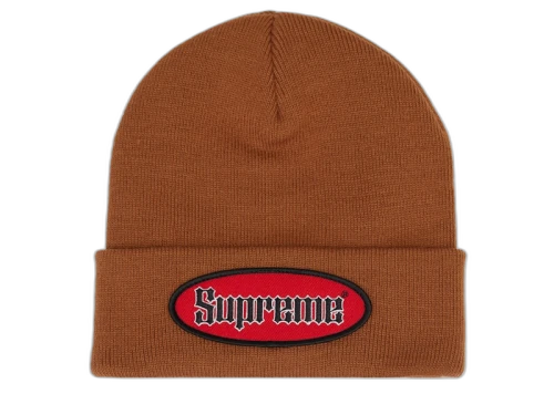 Supreme Oval Patch Beanie (SS22) Rust