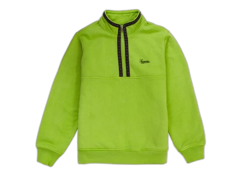 Supreme Overdyed Half Zip Sweatshirt Lime