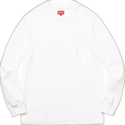 Supreme Overdyed L/S Top White