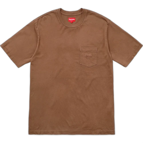 Supreme Overdyed Pocket Tee Washed Brown
