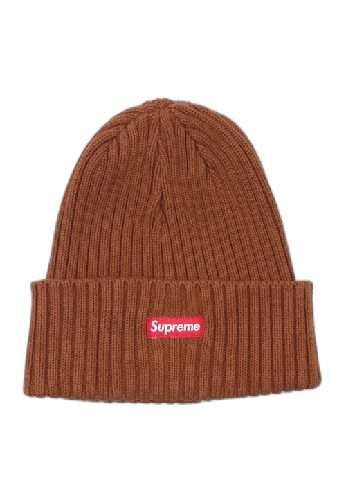 Supreme Overdyed Ribbed Beanie (SS17) Brown