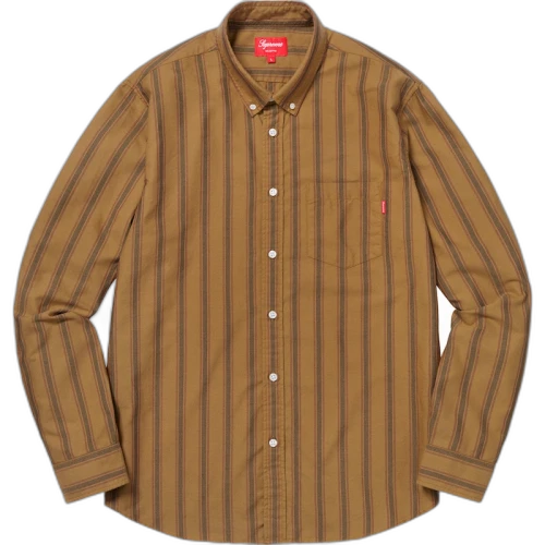 Supreme Oxford Shirt (FW18) Gold Stripe