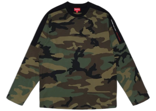 Supreme Paneled L/S Top Woodland Camo