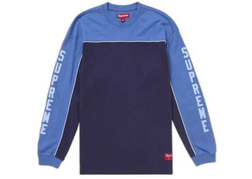 Supreme Paneled Piping L/S Top Navy