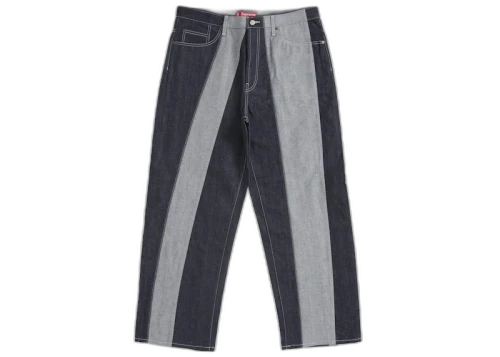 Supreme Paneled Stripe Baggy Jean Rigid Indigo