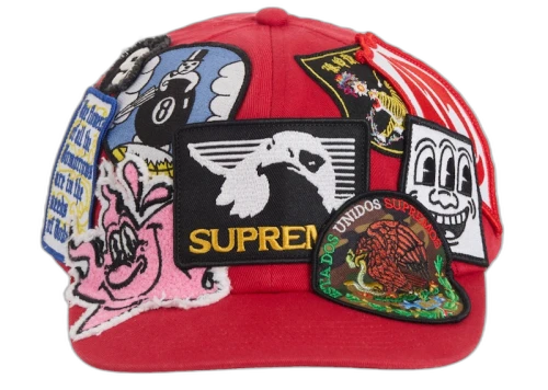 Supreme Patches 6-Panel Red