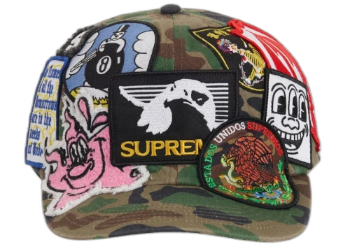 Supreme Patches 6-Panel Woodland Camo