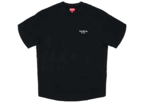 Supreme Patchwork Pique Tee Black