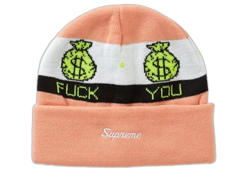 Supreme Pay Me Beanie Peach