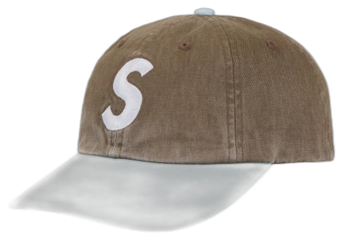 Supreme Pigment Coated 2-Tone S Logo 6-Panel Brown