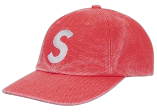 Supreme Pigment Coated Canvas S Logo 6-Panel Orange